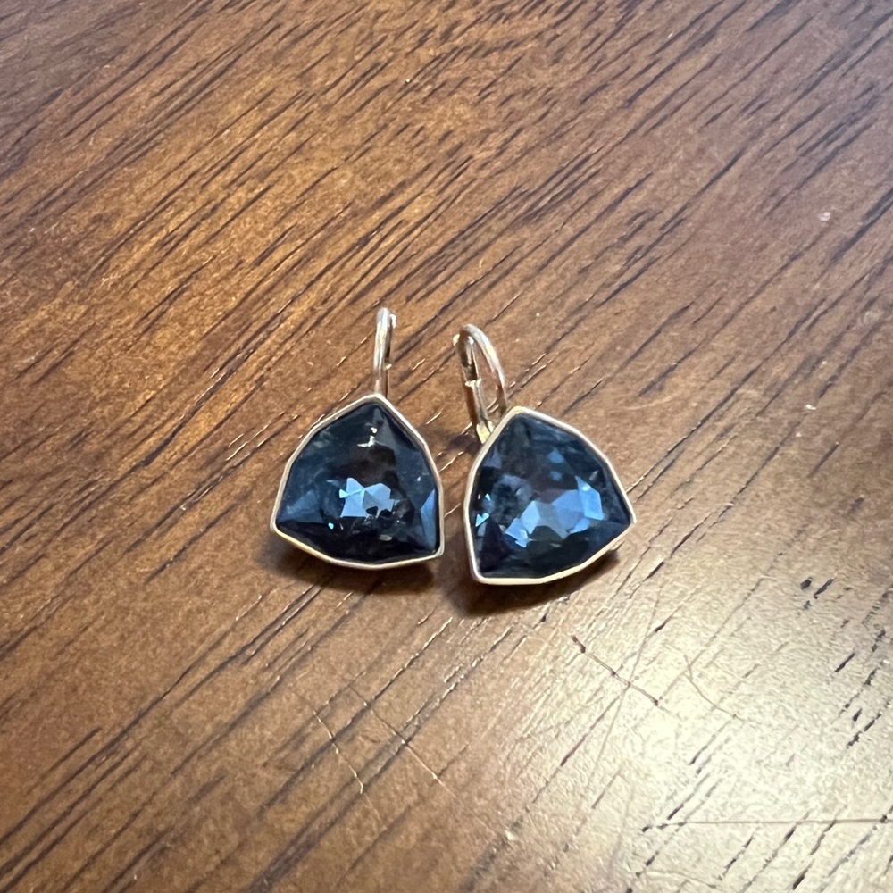 Swarovski Earrings - Rose Gold with gray stones